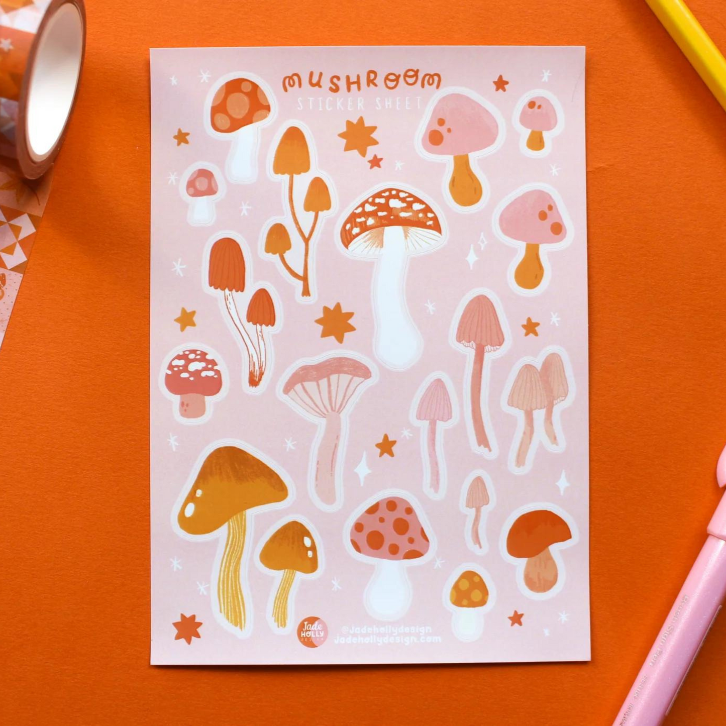 Mushrooms Sticker Sheet