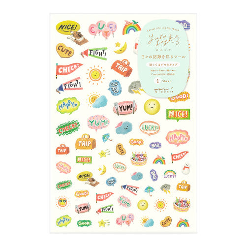 Yuru Log Sticker Sheet - Feeling