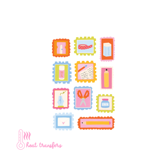 Stationery Stamps Heat Transfer Sheet