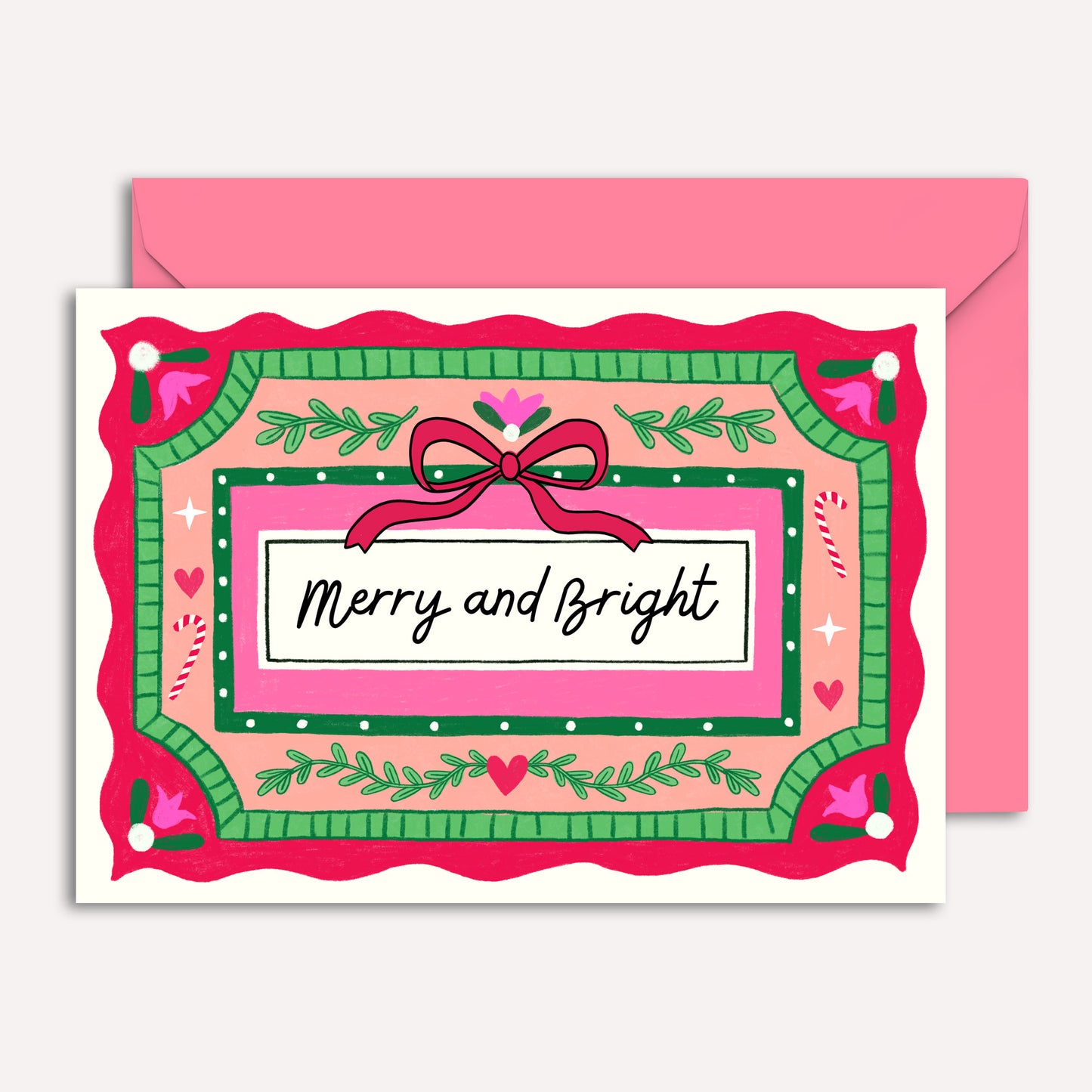 Merry & Bright Festive Christmas Card