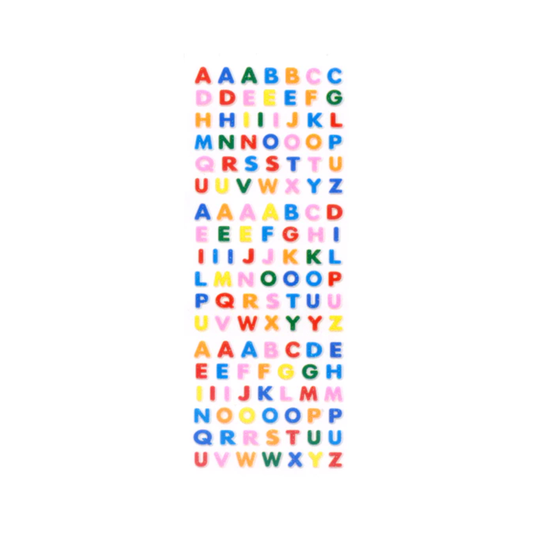 Colourful Glitter Alphabet Stickers