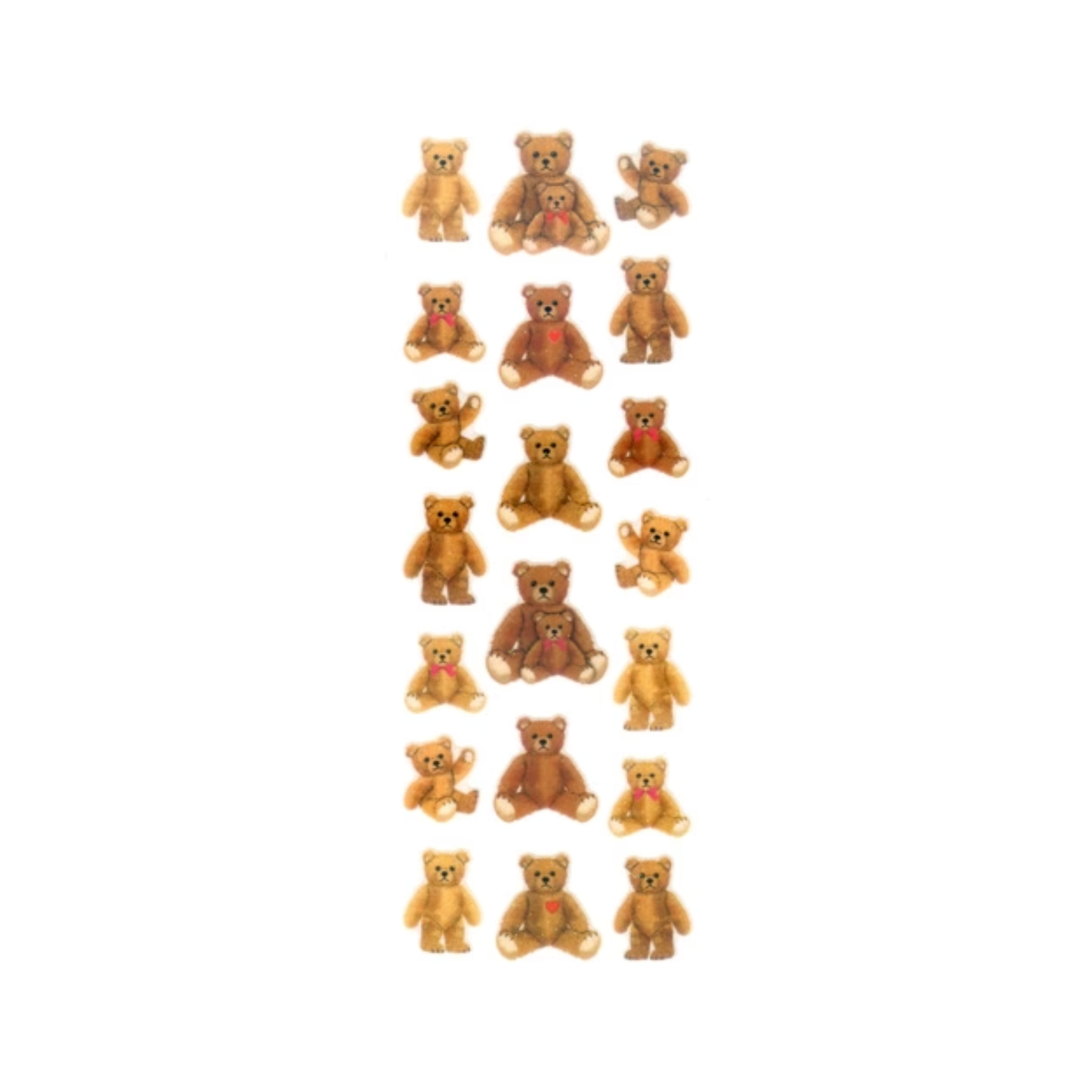 Glitter teddy Bear Stickers