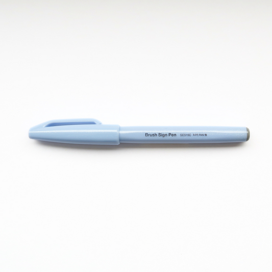 Grey Blue Brush Sign Pen