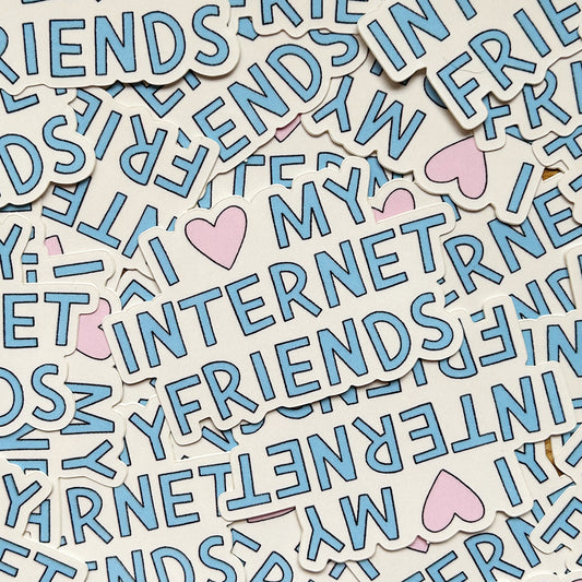 I <3 My Internet Friends Sticker