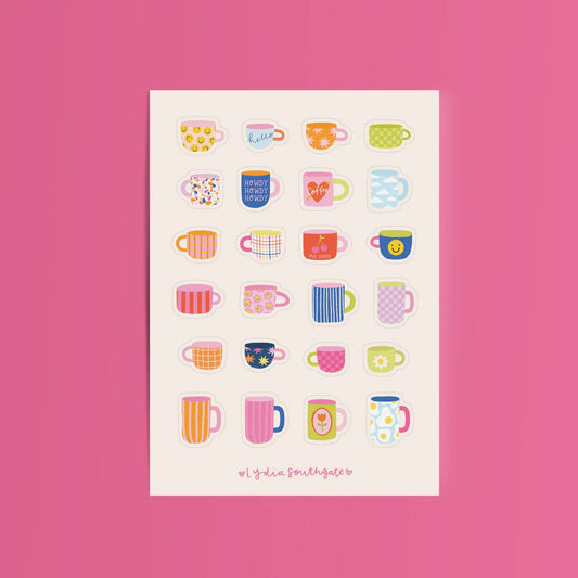 Mugs Sticker Sheet