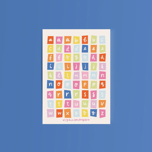 Rainbow Letters Sticker Sheet