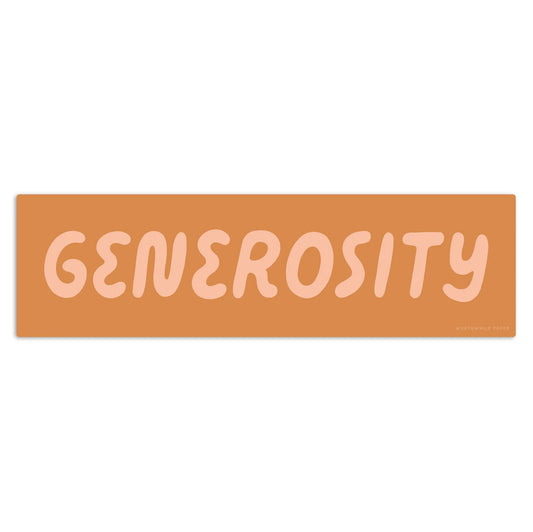 Generosity Large Sticker