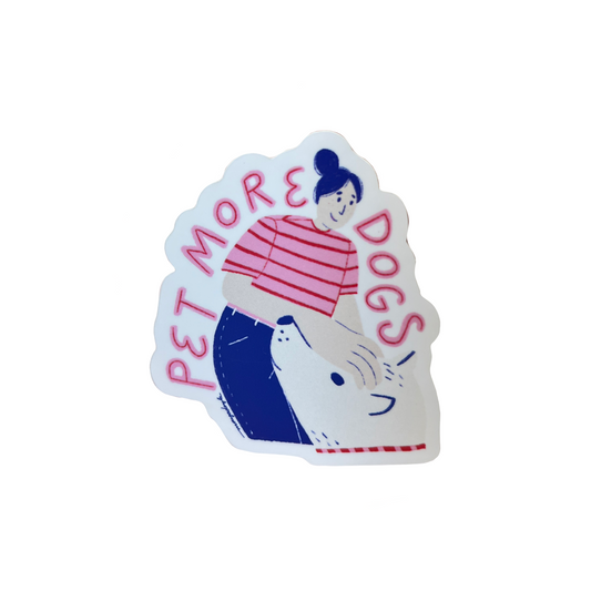 Pet More Dogs Sticker