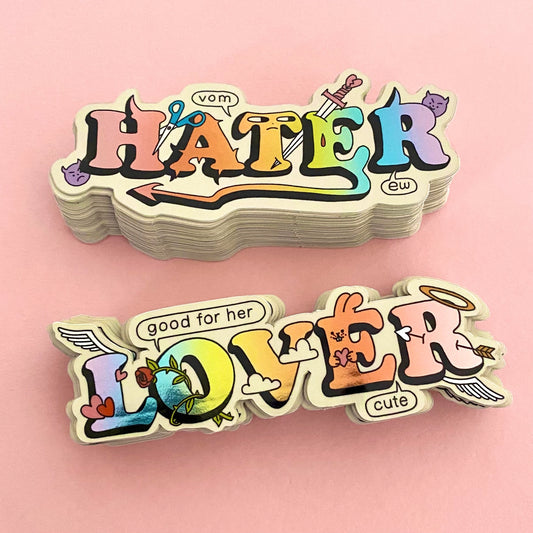 Lover & Hater Holo Sticker Pack