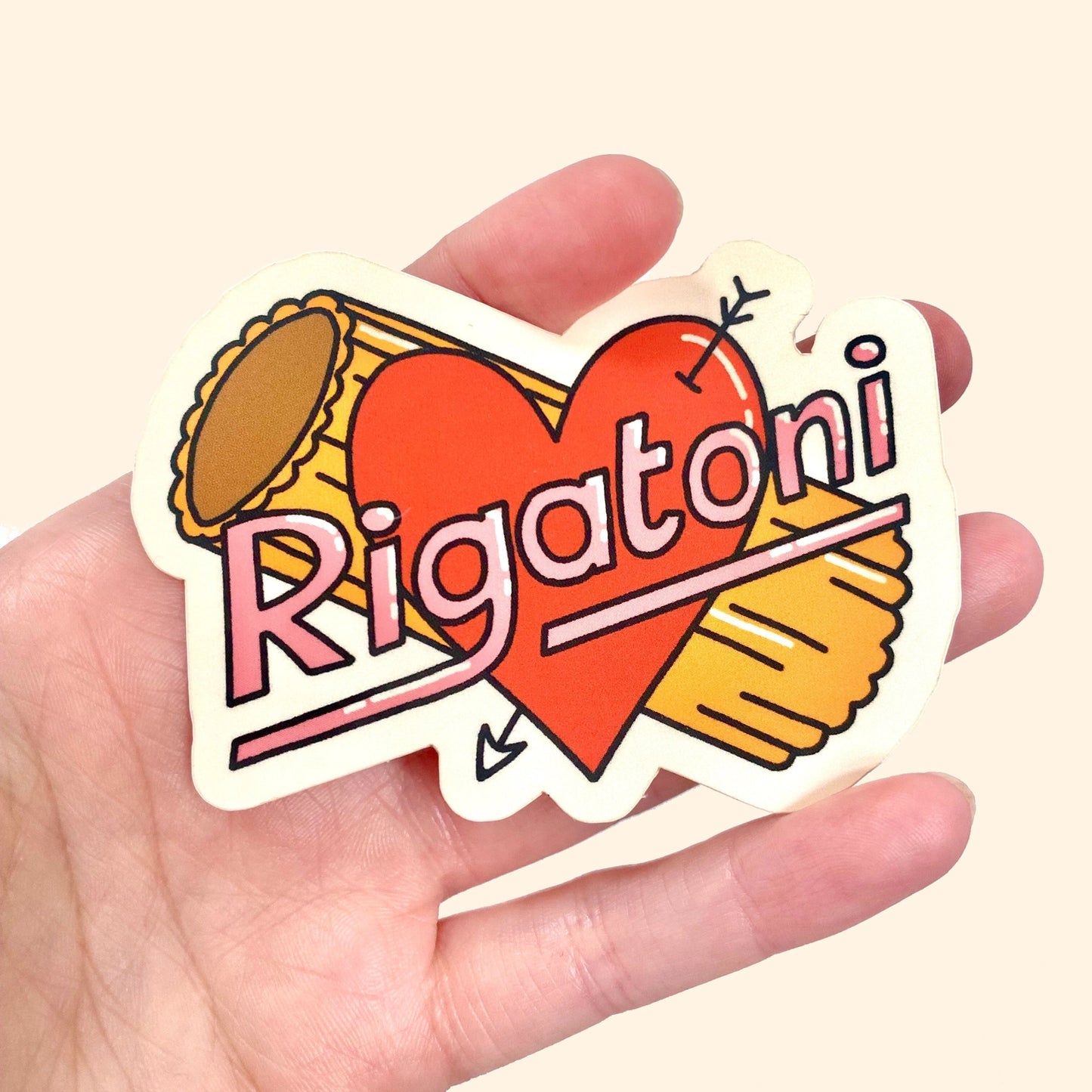 Rigatoni Soft Matte Sticker