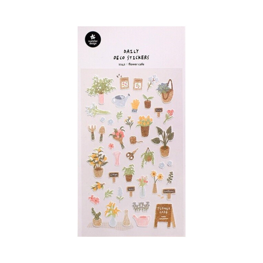 Flower Cafe Sticker Sheet