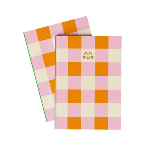 Gingham A5 Lined Notebook