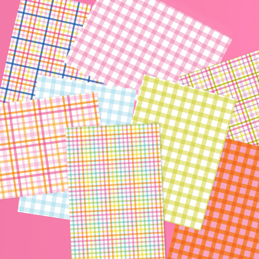 Gingham Craft Paper Pack