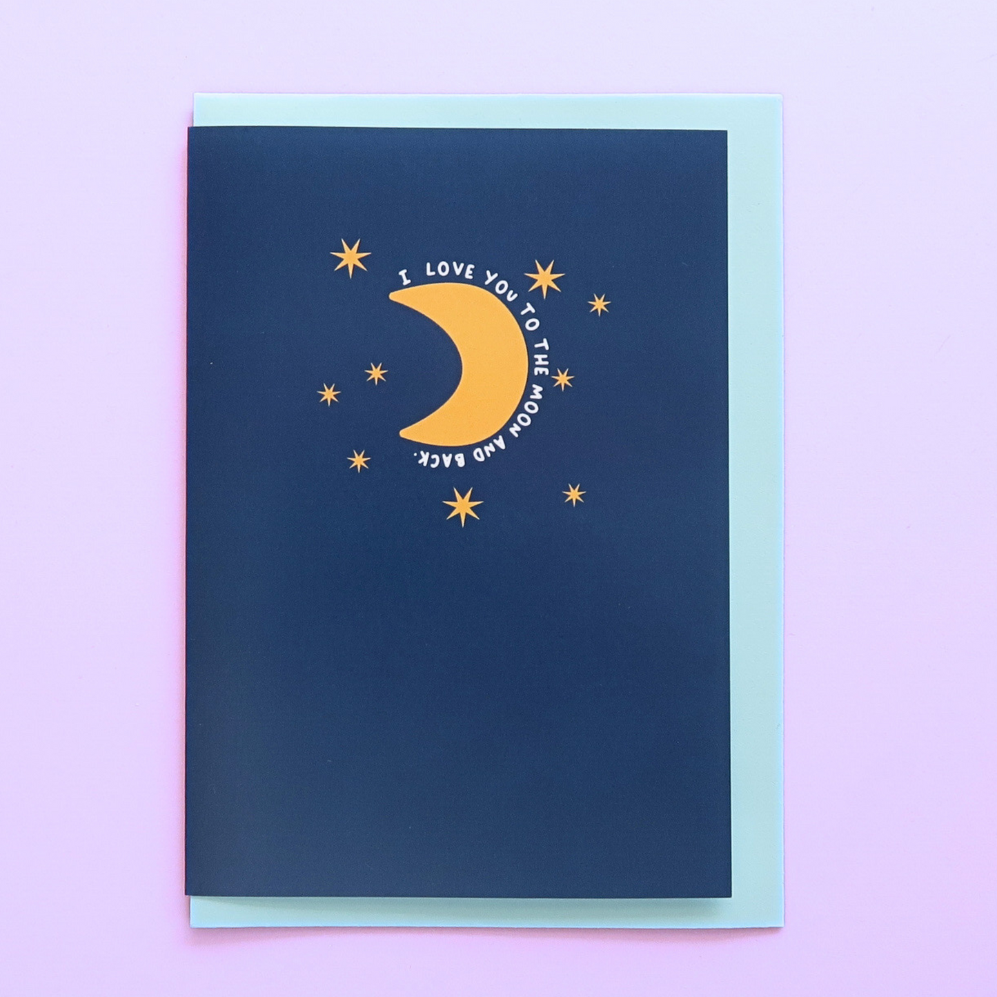 i love you to the moon and back card