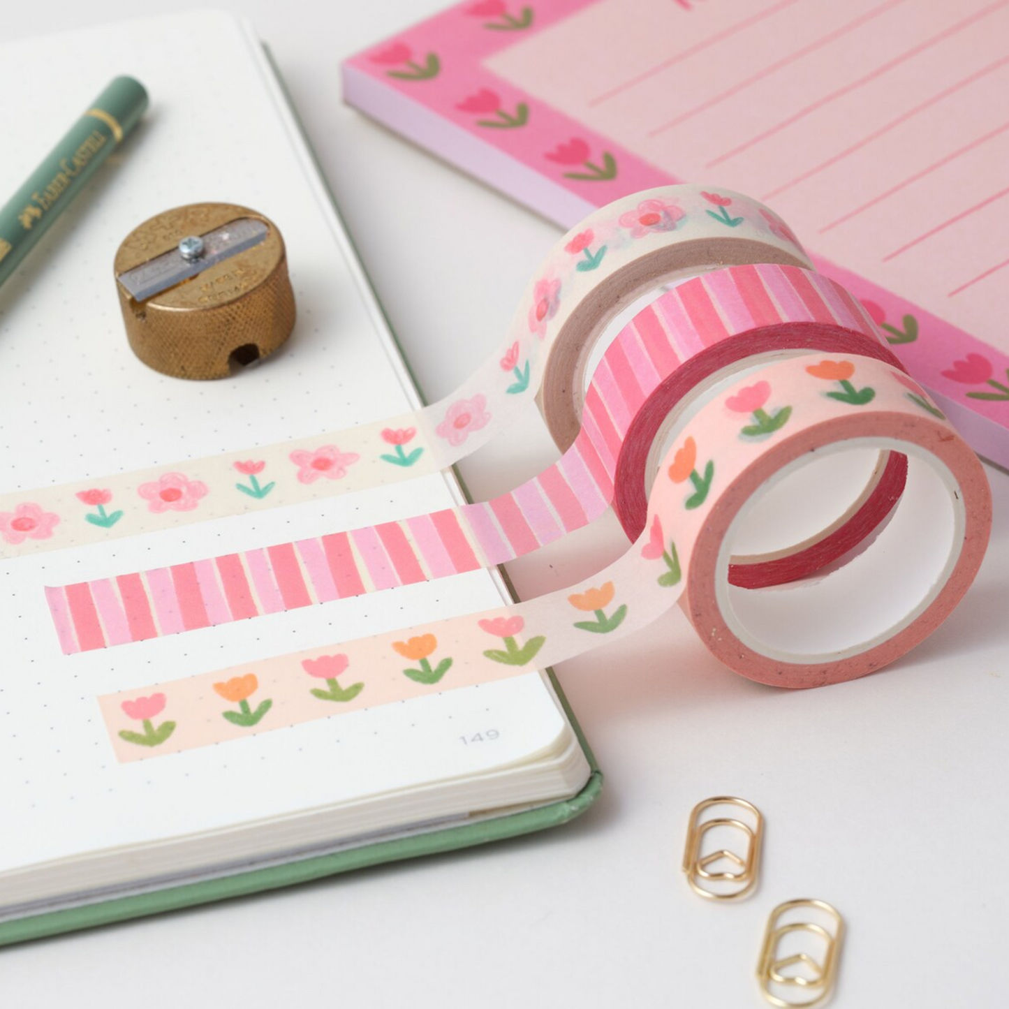 Pink Stripes Washi Tape