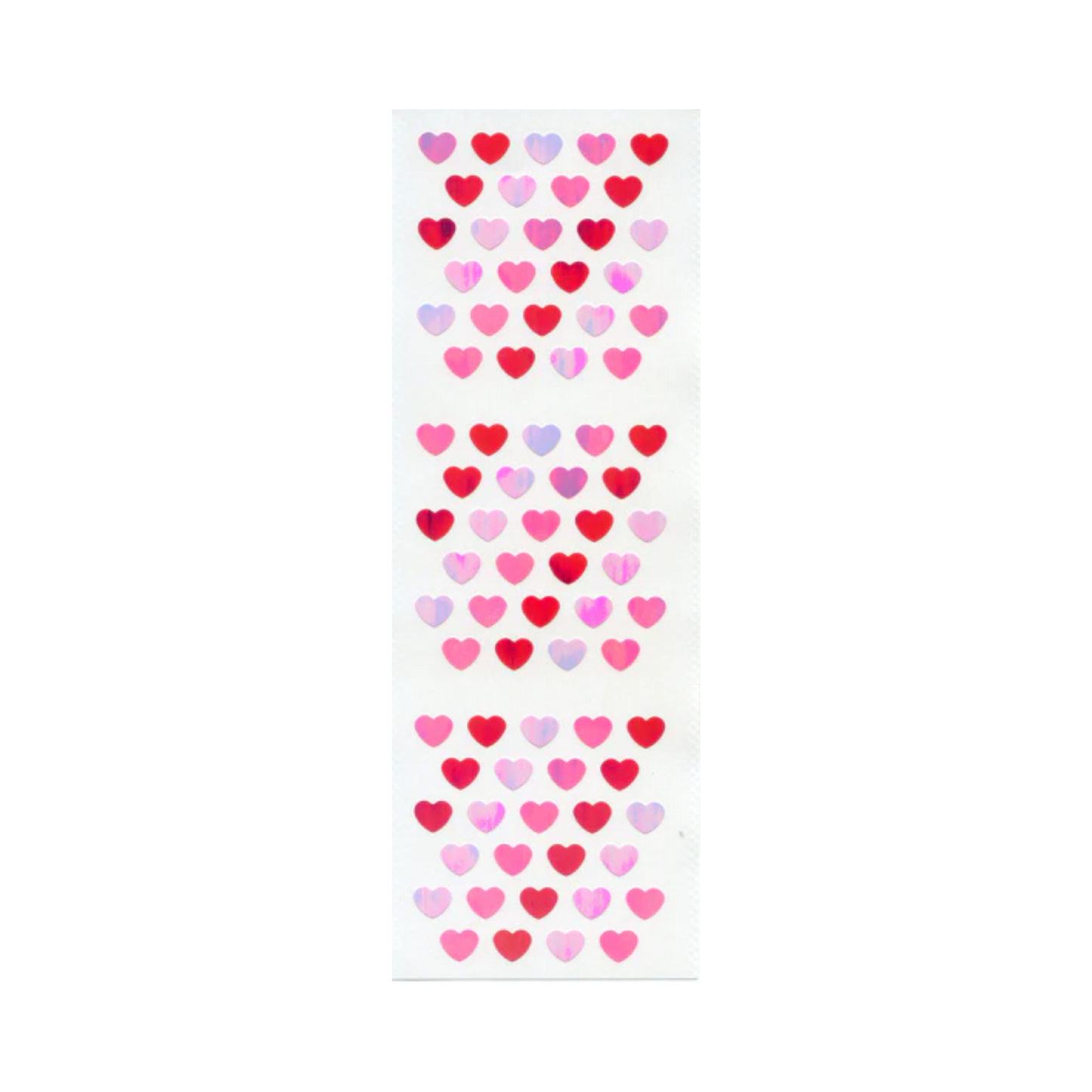 Mini Pink Pearlie Hearts Sticker Sheet