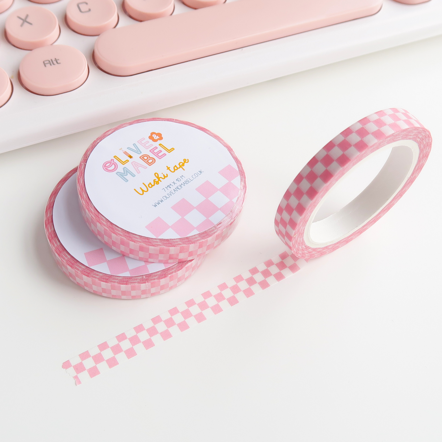 Pink Checker Washi Tape