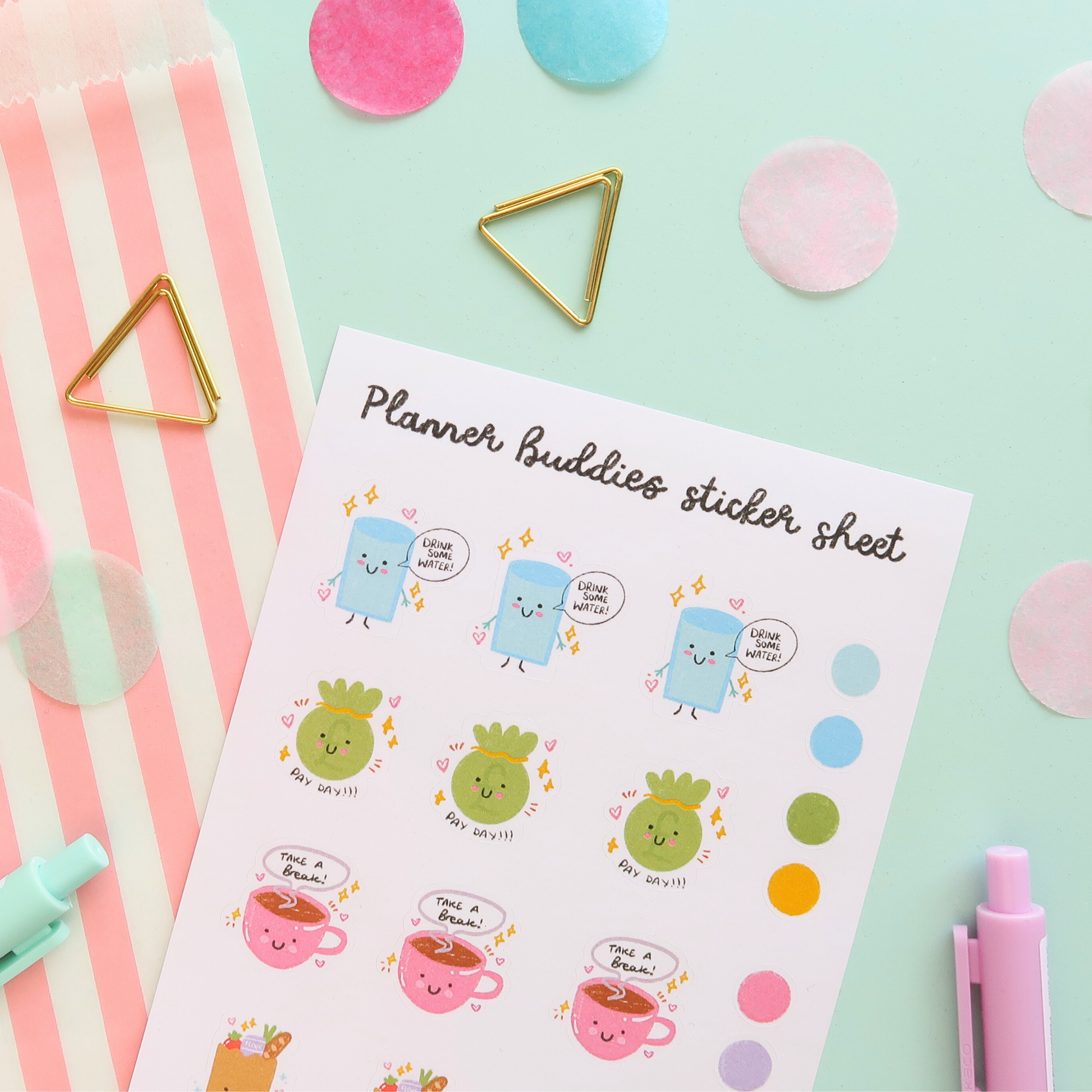 planner buddies sticker sheet 