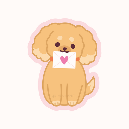 Puppy Mail Sticker