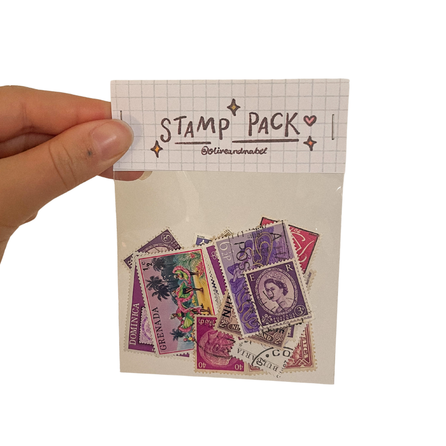 Purple Coloured Vintage Stamps