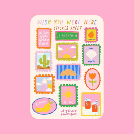 Wish You Were Here Sticker Sheet