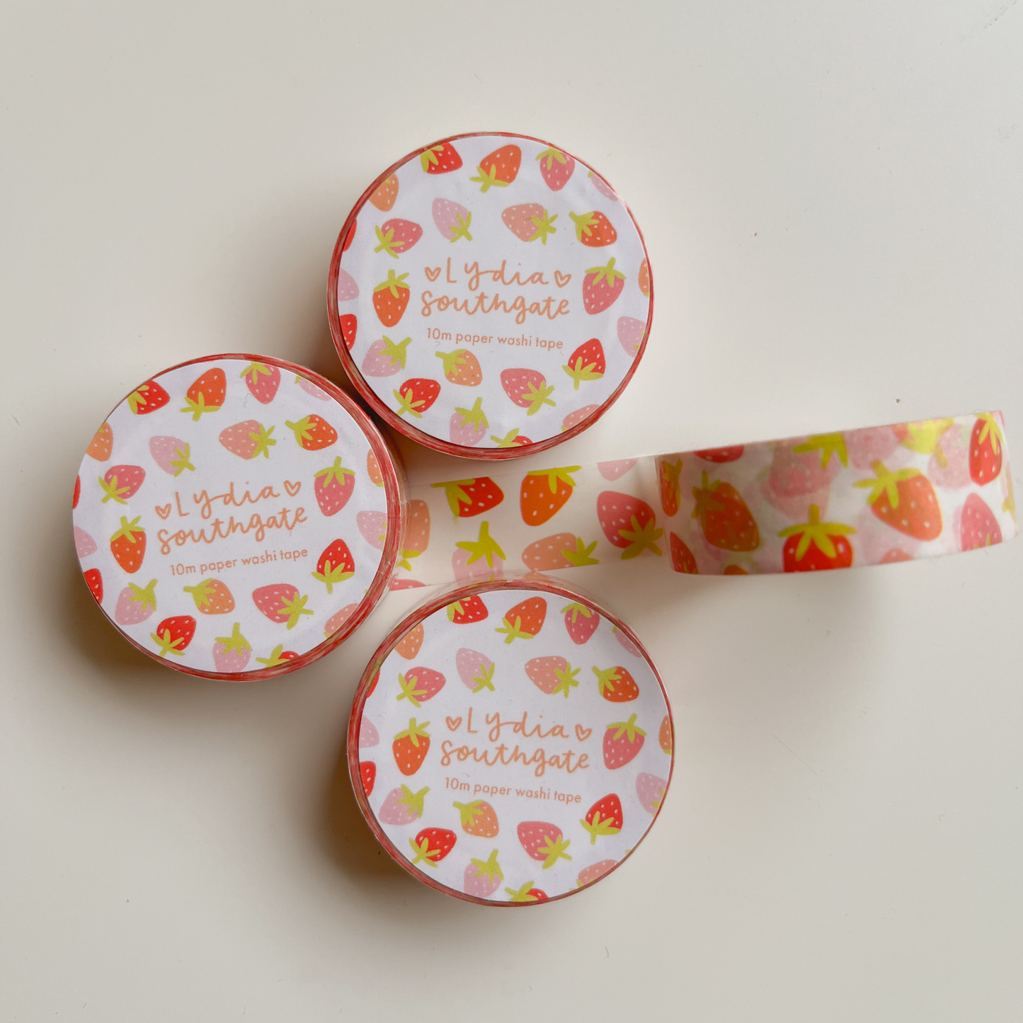 Multi Strawberry Print Washi Tape