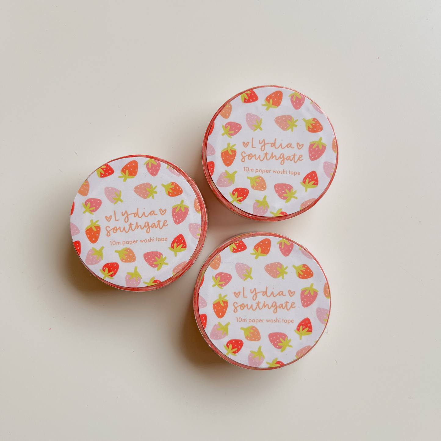 Multi Strawberry Print Washi Tape