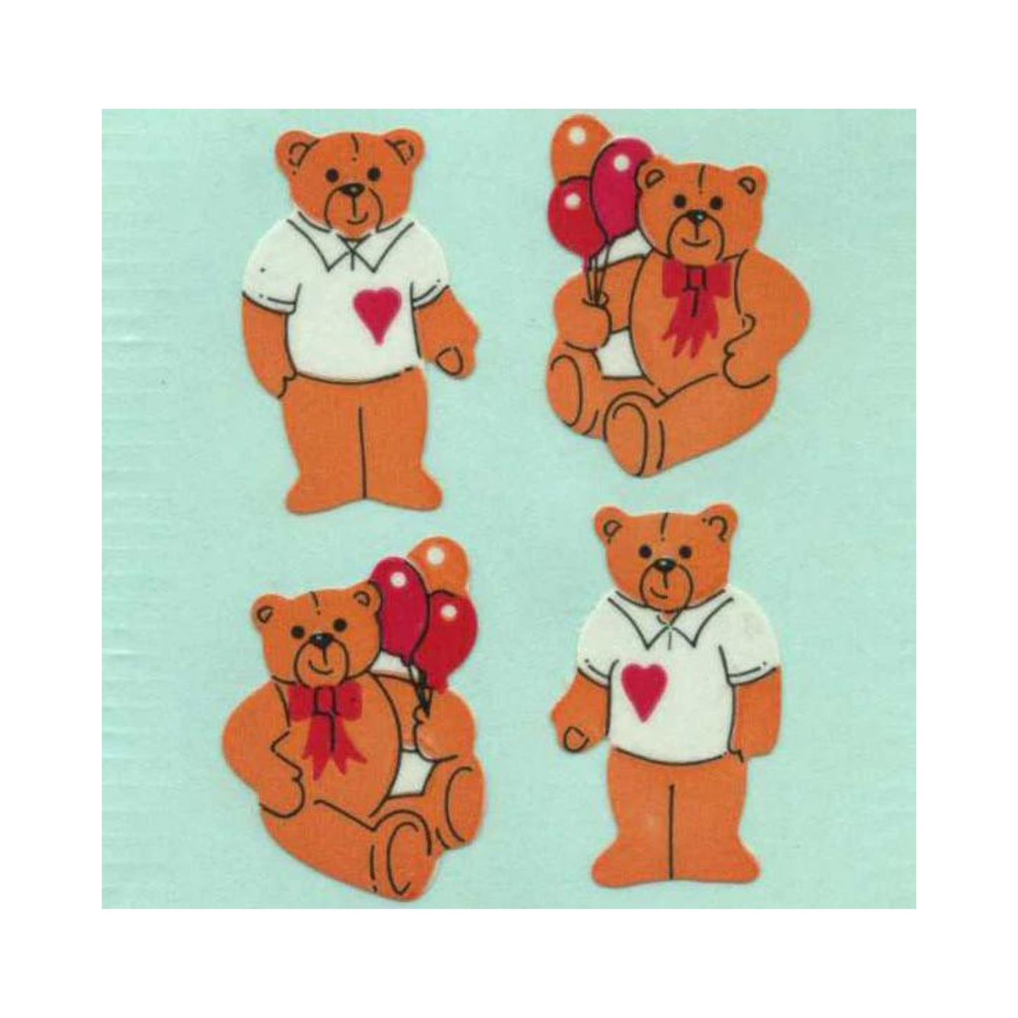 Teddies in T-Shirts Stickers