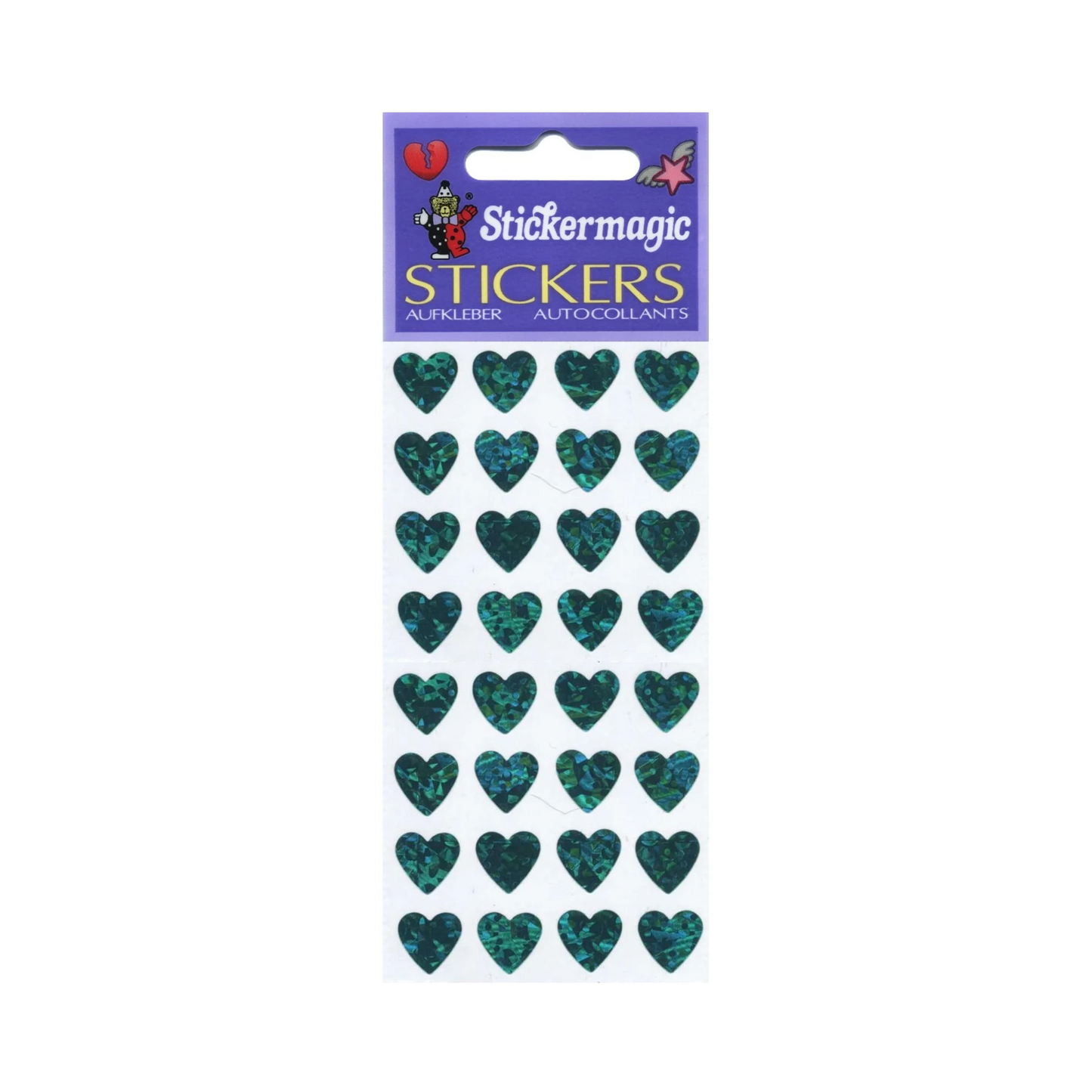 Turquoise Heart Stickers