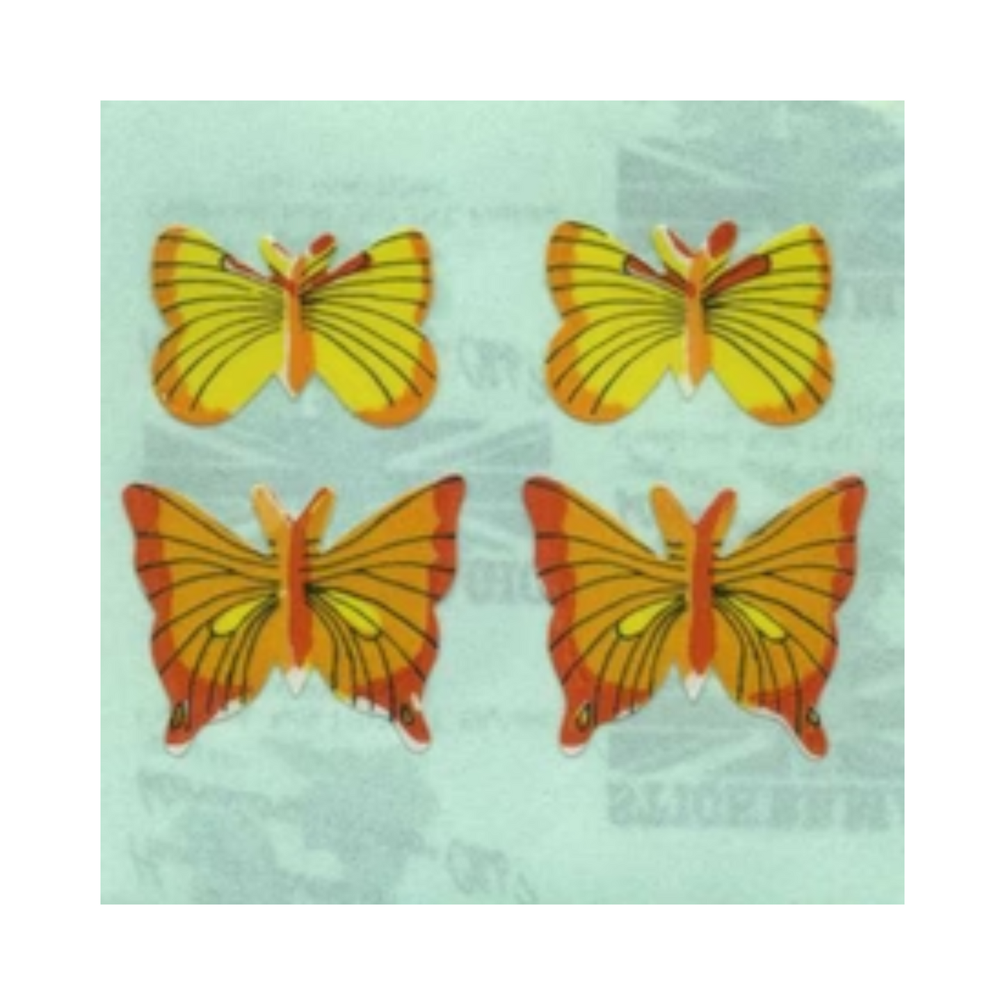 Yellow Butterfly Stickers