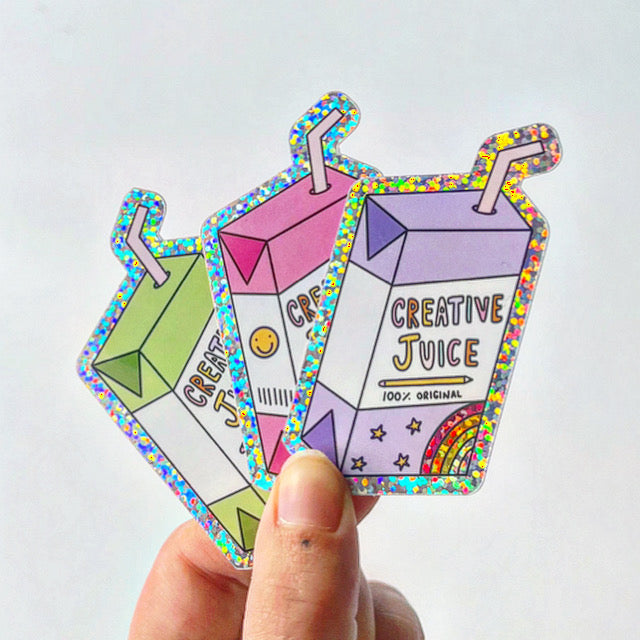 Creative Juice Glitter Sticker