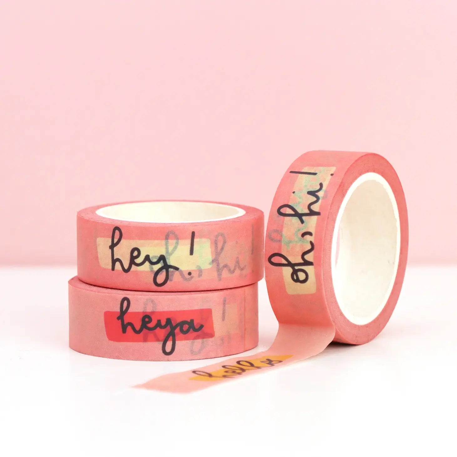 Pink hello washi tape by Oh Laura